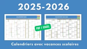 Calendrier 2025-2026 image en avant