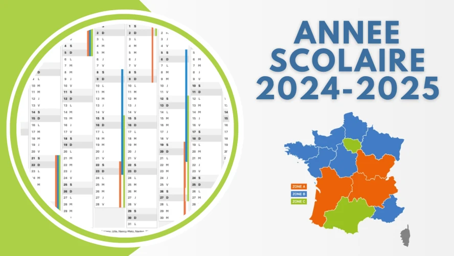 Calendrier scolaire 2024-2025 PDF et Excel