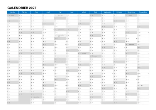 Calendrier 2027 Imprimer Gratuit PDF Excel Calendrier 2027 Imprimer Gratuit PDF Excel