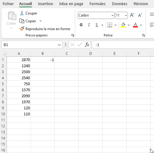Excel : copier coller collage spécial avec opération