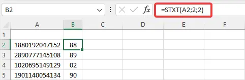 Excel : découper du texte - fonction STXT