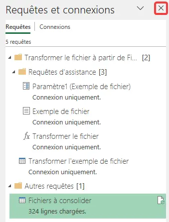 Excel : fusion de fichiers - requêtes et connexions